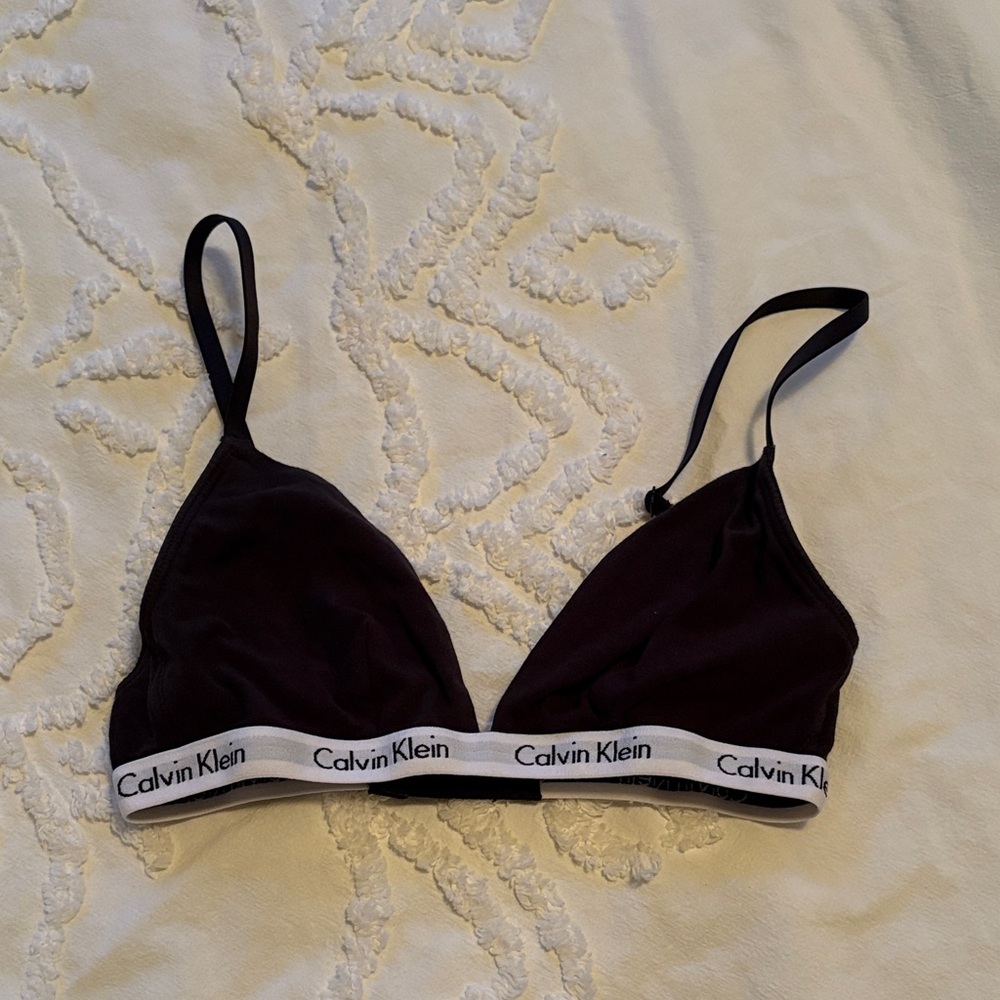 Calvin Klein Black Bralette with Logo Band